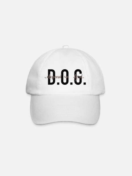 D.O.G. - Depend on God. - Baseballkappe - Weiß/Weiß