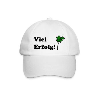 Viel Erfolg - Baseballkappe - Weiß/Weiß - Vorne