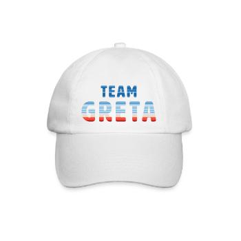 Team Greta | Warming Stripes - Baseballkappe - Weiß/Weiß - Vorne