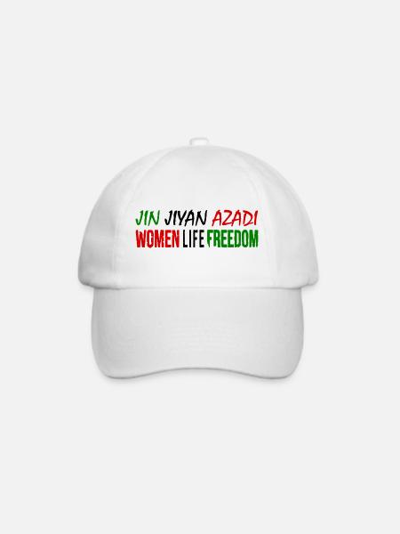 Women life freedom jin jiyan azadi - Baseballkappe - Weiß/Weiß
