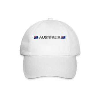 Australien – Australien Flaggen - Baseballkappe - Weiß/Weiß - Vorne