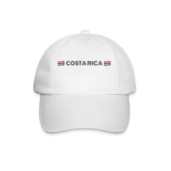 Costa Rica – Costa Rica Flaggen - Baseballkappe - Weiß/Weiß - Vorne