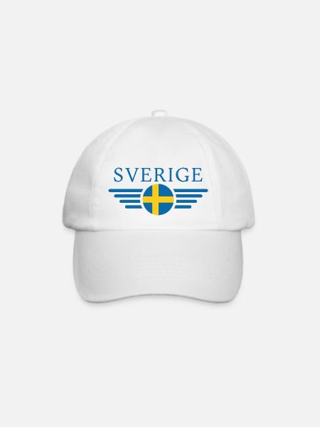 Schweden - Baseballkappe - Weiß/Weiß