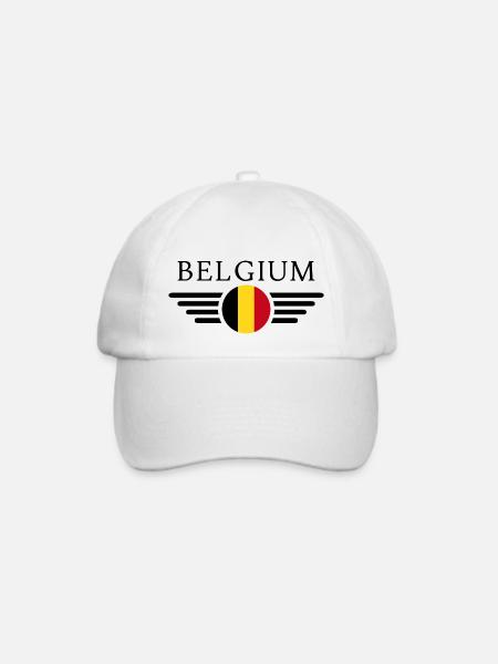 Belgien - Baseballkappe - Weiß/Weiß