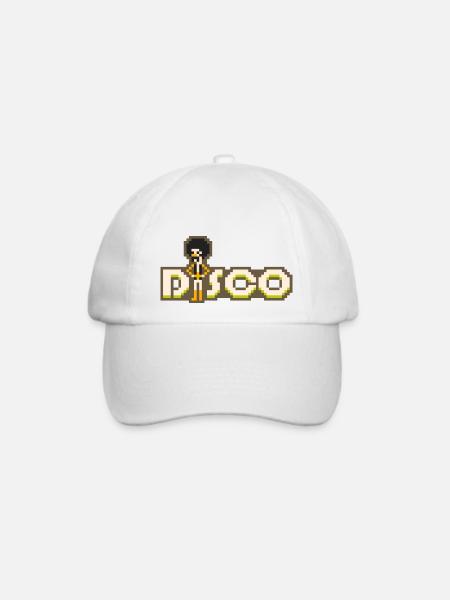 8bit disco - Baseballkappe - Weiß/Weiß