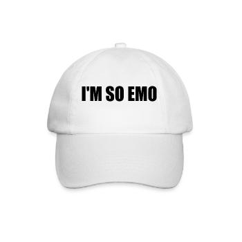 Im so emo - Baseballkappe - Weiß/Weiß - Vorne