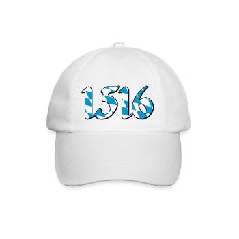 1516 Reinheitsgebot V2 - Baseballkappe - Weiß/Weiß - Vorne