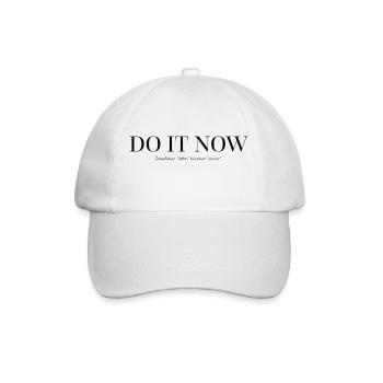 do it now - Baseballkappe - Weiß/Weiß - Vorne