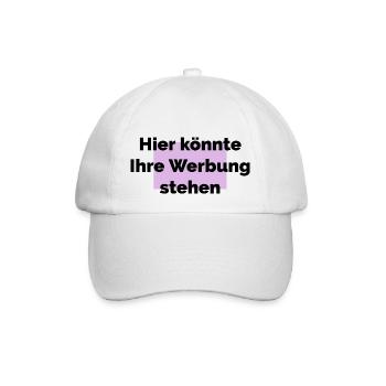 Hier könnte ihre Werbung stehen - Baseballkappe - Weiß/Weiß - Vorne