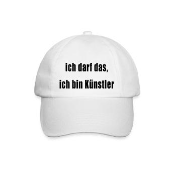 ich darf das ich bin künstler impact - Baseballkappe - Weiß/Weiß - Vorne