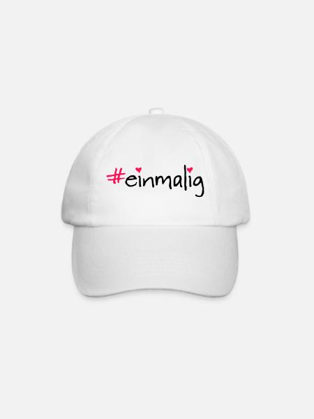 #einmalig - Baseballkappe - Weiß/Weiß