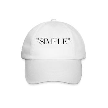 simple - Baseballkappe - Weiß/Weiß - Vorne