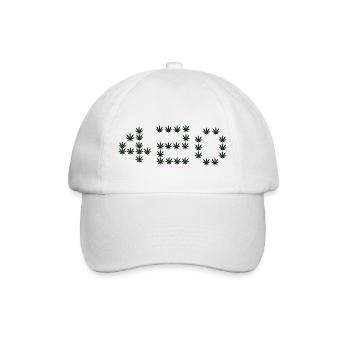420 Welkiffertag Design - Baseballkappe - Weiß/Weiß - Vorne