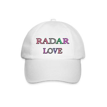 Radar Liebe - Baseballkappe - Weiß/Weiß - Vorne