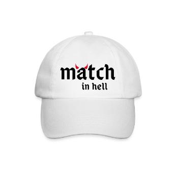 match in hell - Baseballkappe - Weiß/Weiß - Vorne