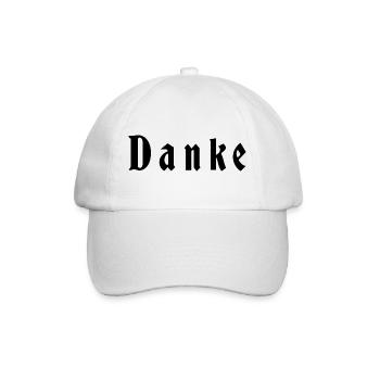 Danke - Baseballkappe - Weiß/Weiß - Vorne