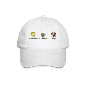 Lustige Designs für Hundefreunde - Baseballkappe - Weiß/Weiß - Vorne