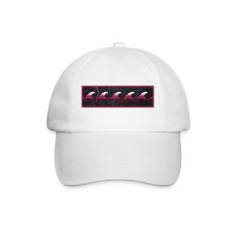 Wellen Logo Magenta Weiss - Baseballkappe - Weiß/Weiß - Vorne