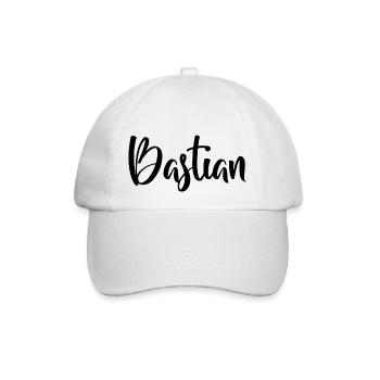 Vorname - Bastian - Baseballkappe - Weiß/Weiß - Vorne