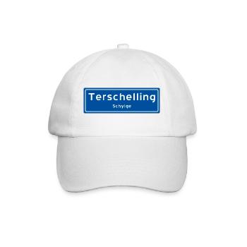 Terschelling Ortsschild - Baseballkappe - Weiß/Weiß - Vorne
