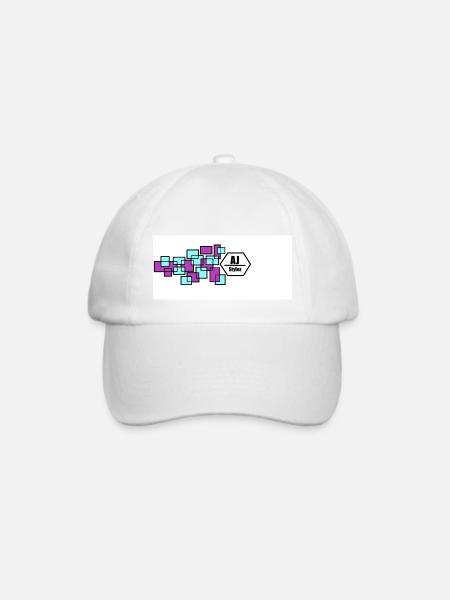 Stylisches Logo - Baseballkappe - Weiß/Weiß