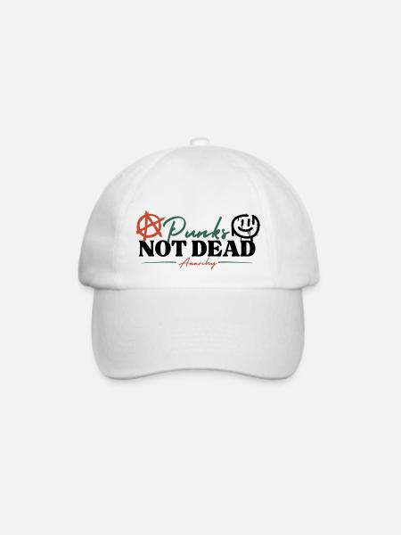 Punks not dead - Anarchy - Baseballkappe - Weiß/Weiß
