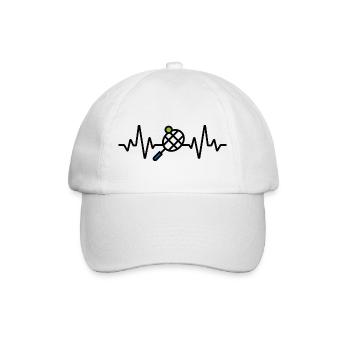 I love Tennis - Baseballkappe - Weiß/Weiß - Vorne