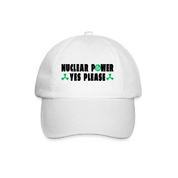 Atomkraft Ja bitte - Baseballkappe - Weiß/Weiß - Vorne