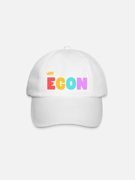 Egon! Personalisierbar - Baseballkappe - Weiß/Weiß
