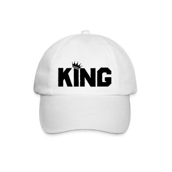 king - Baseballkappe - Weiß/Weiß - Vorne
