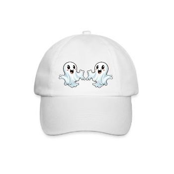 Ghosts Halloween - Baseballkappe - Weiß/Weiß - Vorne
