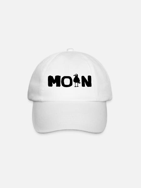 Möwe Moin Mütze Cap Hut Deckel - Baseballkappe - Weiß/Weiß