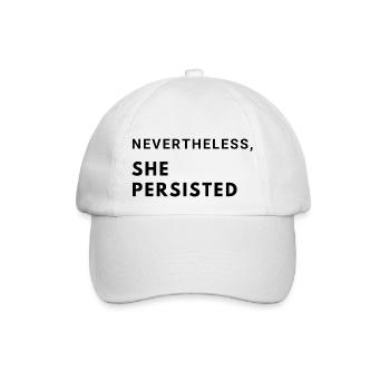 Nevertheless, she persisted - Baseballkappe - Weiß/Weiß - Vorne
