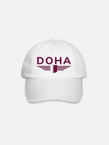 Doha Design – Stilvoll und Einzigartig - Baseballkappe - Weiß/Weiß