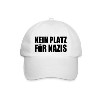 kein platz für nazis - Baseballkappe - Weiß/Weiß - Vorne