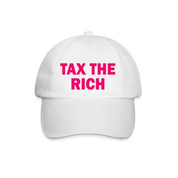 Tax the rich - Baseballkappe - Weiß/Weiß - Vorne