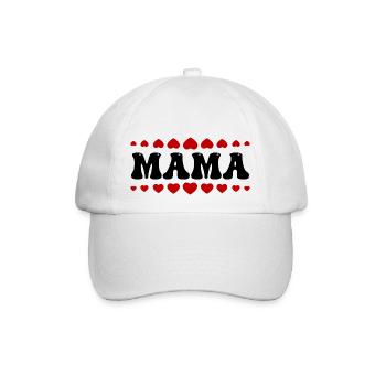 Mama - Baseballkappe - Weiß/Weiß - Vorne