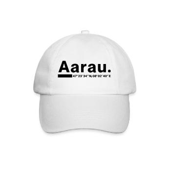 Aarau Koordinaten Aargau Aarauer Aarauerin - Baseballkappe - Weiß/Weiß - Vorne
