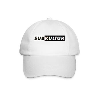Subkultur Bass Outline - Baseballkappe - Weiß/Weiß - Vorne
