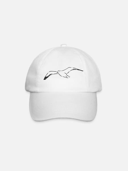 Vogel Design - Baseballkappe - Weiß/Weiß