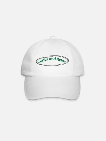 Coffee and relax - Baseballkappe - Weiß/Weiß