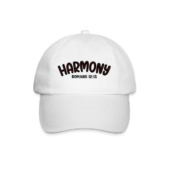 Harmonie Rote Linie Typografie - Baseballkappe - Weiß/Weiß - Vorne