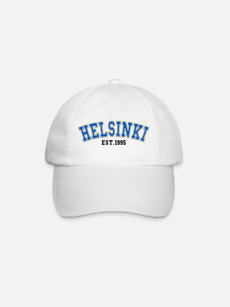 Helsinki, gegründet 1995 - Baseballkappe - Weiß/Weiß
