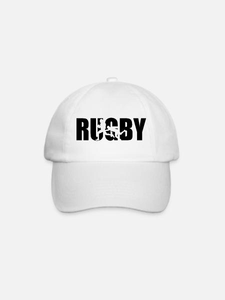 Klassisches Rugby Design – Stärke & Teamgeist - Baseballkappe - Weiß/Weiß