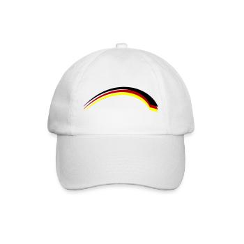 Deutschland Fahne - Baseballkappe - Weiß/Weiß - Vorne