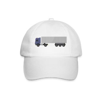 Container-LKW - Baseballkappe - Weiß/Weiß - Vorne