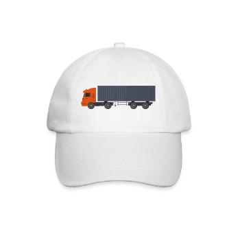 Container-LKW - Baseballkappe - Weiß/Weiß - Vorne