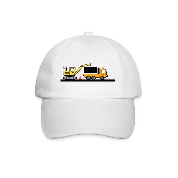 Bagger - Baseballkappe - Weiß/Weiß - Vorne