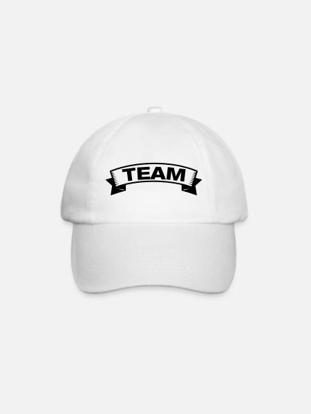 Team Banderole - Baseballkappe - Weiß/Weiß