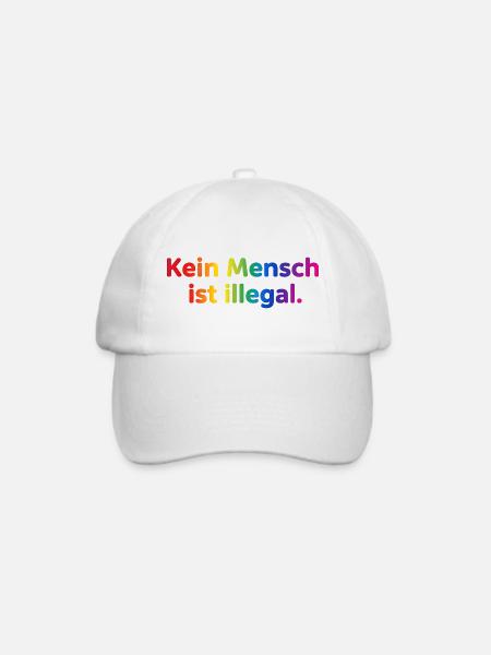 Rainbow Botschaft Kleidung - Baseballkappe - Weiß/Weiß